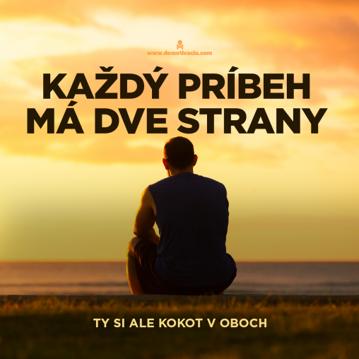 Každý príbeh má dve strany. Ty si ale kokot v oboch.